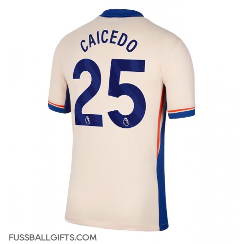 Chelsea Moises Caicedo #25 Fußballbekleidung Auswärtstrikot 2024-25 Kurzarm